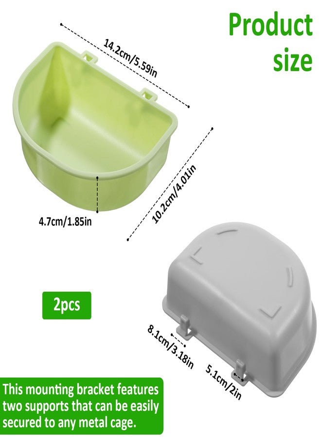 Bruislard 2 Pack Feeder, Hanging Food Bowl Feeder Food and Water Container for Wire Cage Feeding Dish Hanging Cups for Birds Hamsters Mice Rats Guinea Pig Small Pets - Image 2